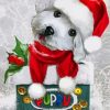 Santa Puppy paint by number