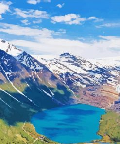 Scandinavian Mountains Norway paint by number