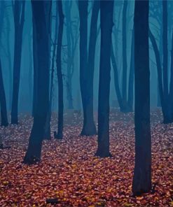 Scary Dark Forest paint by number