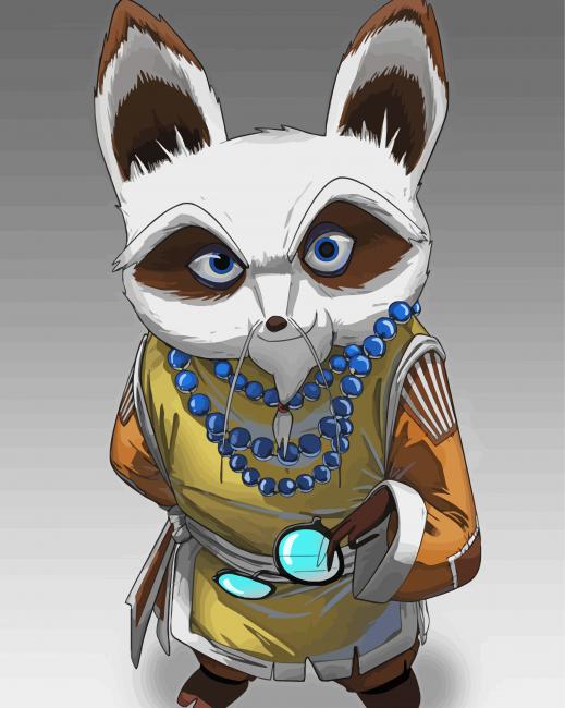 Shifu Kung Fu Panda paint by number