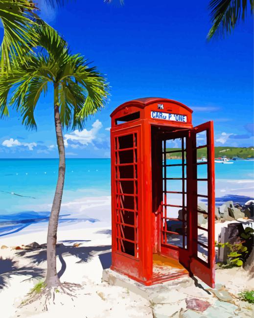 Siboney Beach Club Antigua paint by number