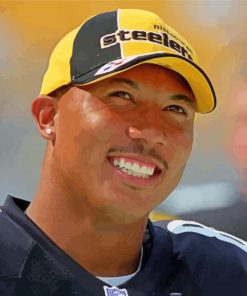 Smiling Hines Ward paint by number