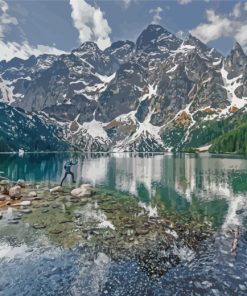 Snowy Tatra Mountains paint by number