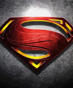 Superman Logo paint by number