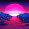 Vaporwave Landscape paint by number