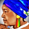 Winnie Mandela Side Profile paint by number