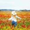 Woman In Flowers Field paint by number