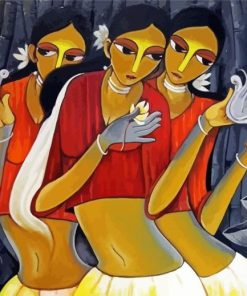 Abstract Indian Women paint by number