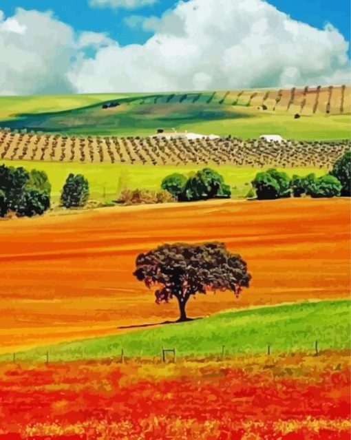 Alentejo Landscape paint by number