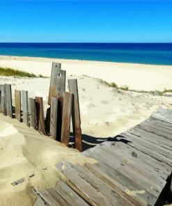 Beach Path Seascape paint by number