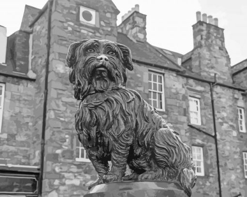 Black And White Greyfriars Bobby paint by number