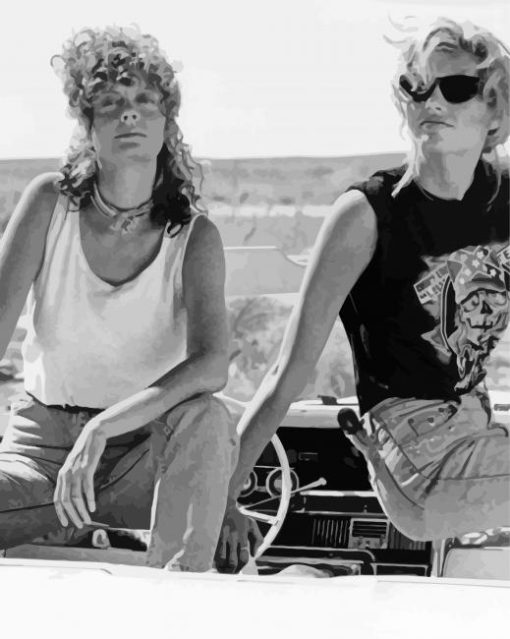 Black And White Thelma And Louise paint by number