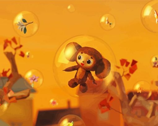 Cheburashka Animation paint by number