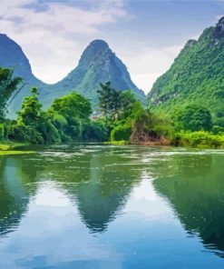 China Karst Mountains Nature paint by number