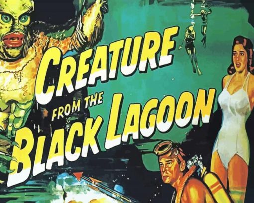 Creature From Black Lagoon Poster paint by number