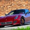 Dark Red Ferarri paint by number