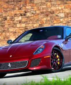 Dark Red Ferarri paint by number