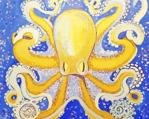 Golden Octopus paint by number