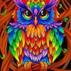 Mandala Owl Bird paint by number