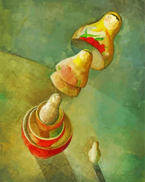 Matryoshka Doll Still Life paint by number