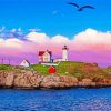 Nubble Lighthouse York Maine paint by number