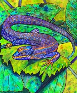 Psychedelic Lizard paint by number