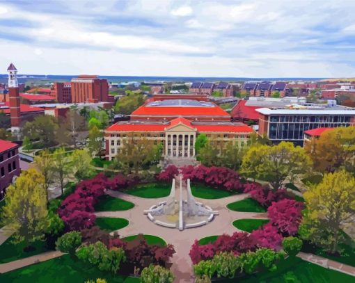 Purdue University Indiana paint by number