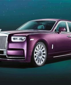 Purple Rolls Royce Classy Car paint by number