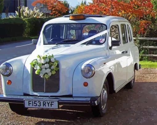 White London Taxi paint by number