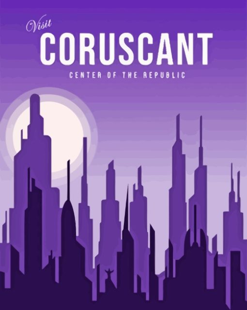 Coruscant City Poster paint by number