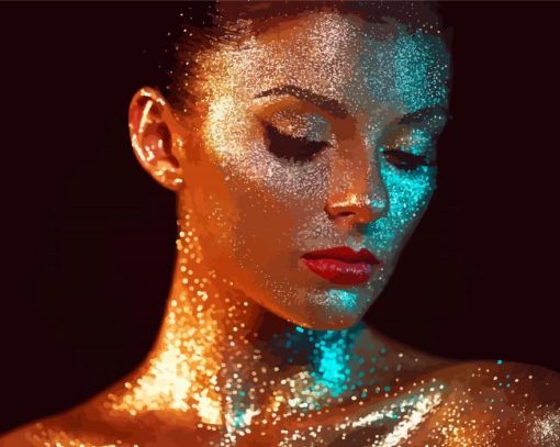 Glitter Girl paint by number
