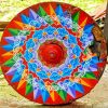 Costa Rican Ox Cart Wheel paint by number