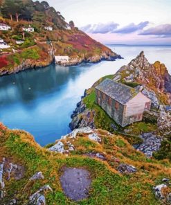 Polperro Village In England paint by number