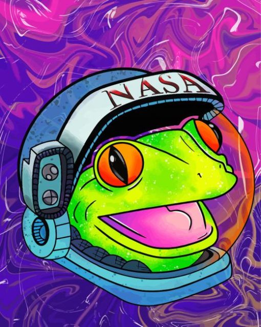 Space Frog Face paint by number