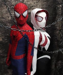 Spider Man And Spider Gwen paint by number