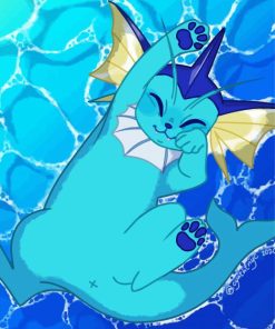 Vaporeon Pokemon paint by number