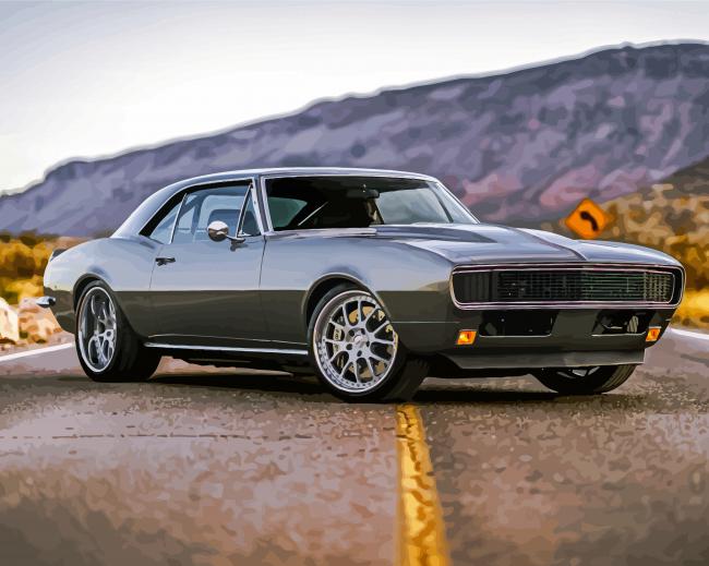 Vintage 69 Chevrolet Camaro paint by number