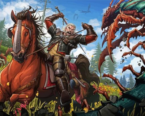 Witcher Wild Hunt paint by number