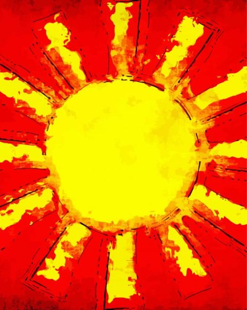 Cool Sun Abstract paint by number