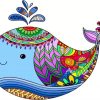 Mandala Whale paint by number