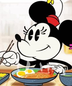 Minnie Mouse Eating paint by number