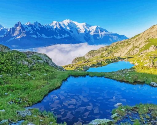 Snowy Mountains In The Alps paint by number