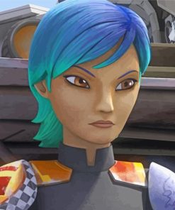 Star Wars Sabine Wren paint by number