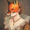 Aesthetic Woman Fox paint by number