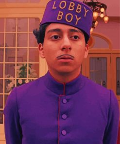 Zero From The Grand Budapest Hotel Character paint by number