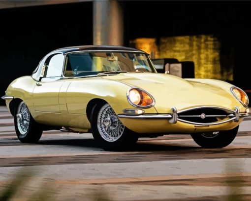 1965 Jaguar Xke Car paint by number