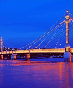 Albert Bridge At Night paint by number