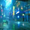 Anime Rainy Street Scenes paint by number