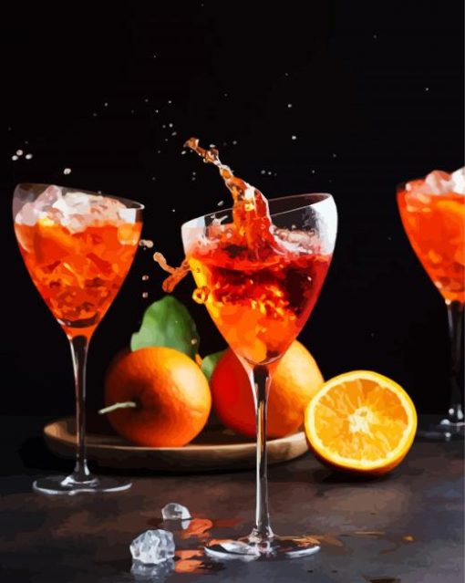 Aperol Spritz paint by number