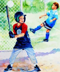 Baseball Kids paint by number